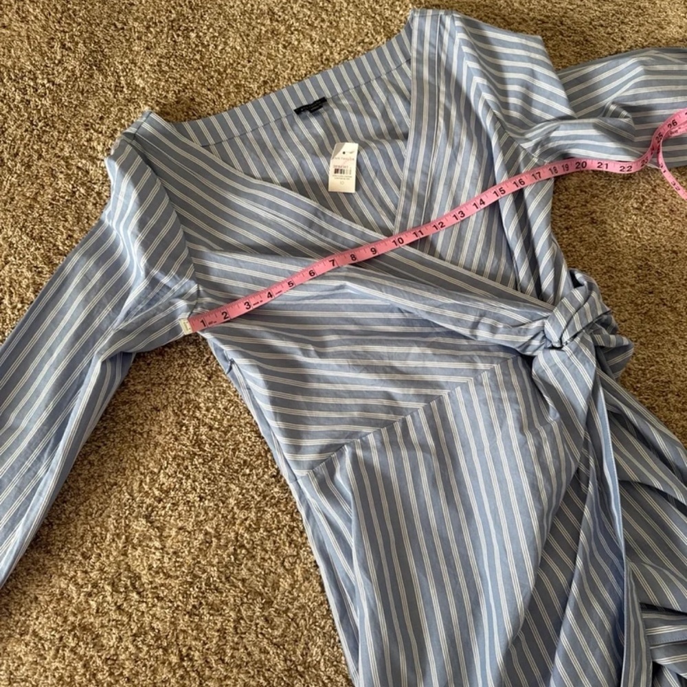 NWT Ann Taylor Striped Asymmetric Shirtdress 
size 10 - Picture 10 of 12